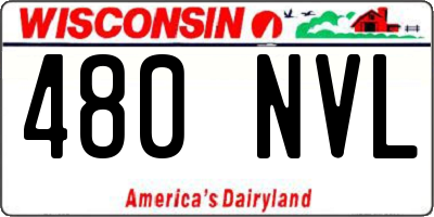 WI license plate 480NVL