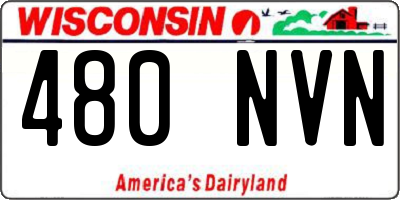 WI license plate 480NVN