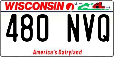 WI license plate 480NVQ