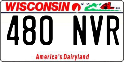 WI license plate 480NVR