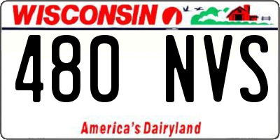 WI license plate 480NVS