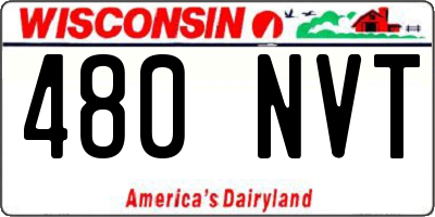 WI license plate 480NVT