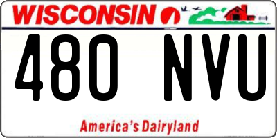 WI license plate 480NVU
