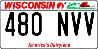 WI license plate 480NVV