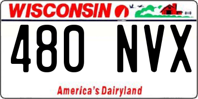 WI license plate 480NVX