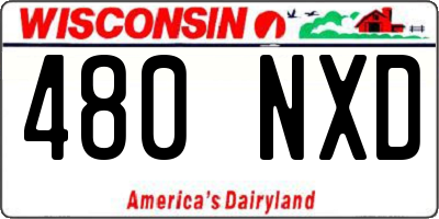 WI license plate 480NXD