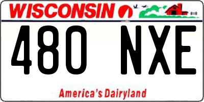 WI license plate 480NXE