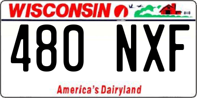 WI license plate 480NXF