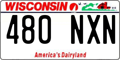 WI license plate 480NXN