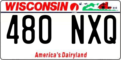 WI license plate 480NXQ