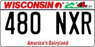 WI license plate 480NXR