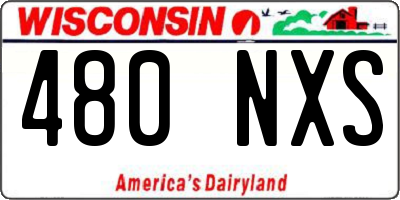 WI license plate 480NXS