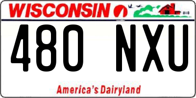 WI license plate 480NXU