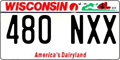 WI license plate 480NXX