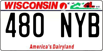 WI license plate 480NYB