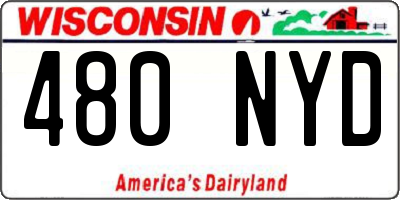 WI license plate 480NYD