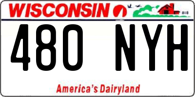 WI license plate 480NYH