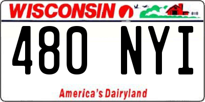 WI license plate 480NYI