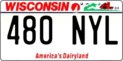 WI license plate 480NYL