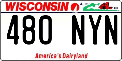 WI license plate 480NYN