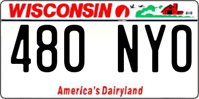 WI license plate 480NYO