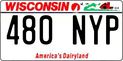 WI license plate 480NYP