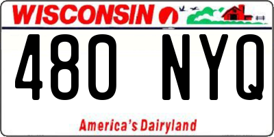 WI license plate 480NYQ