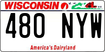 WI license plate 480NYW