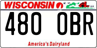 WI license plate 480OBR