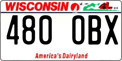 WI license plate 480OBX