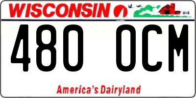 WI license plate 480OCM