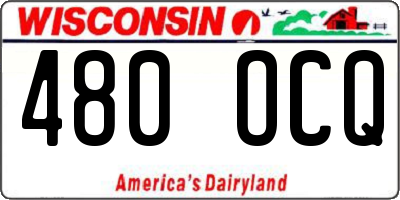 WI license plate 480OCQ