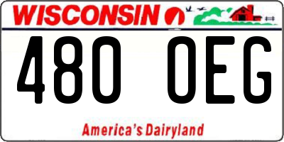 WI license plate 480OEG