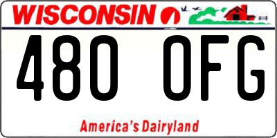 WI license plate 480OFG