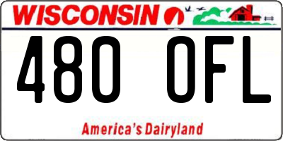 WI license plate 480OFL