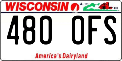 WI license plate 480OFS