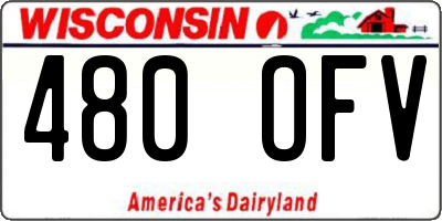 WI license plate 480OFV