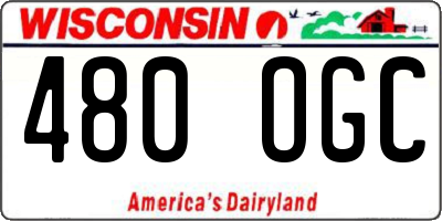 WI license plate 480OGC