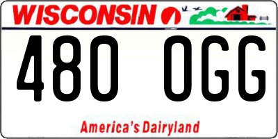 WI license plate 480OGG