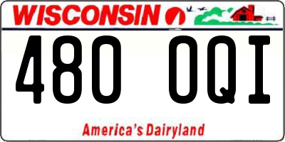 WI license plate 480OQI