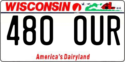 WI license plate 480OUR