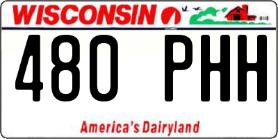 WI license plate 480PHH