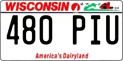WI license plate 480PIU