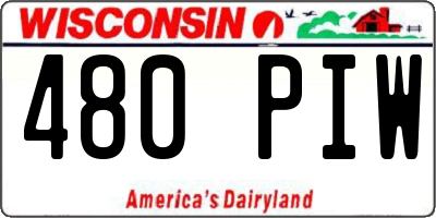 WI license plate 480PIW