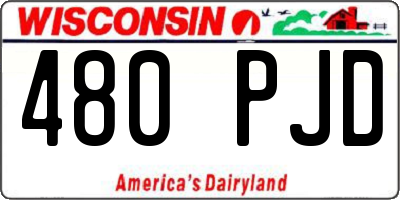 WI license plate 480PJD