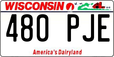 WI license plate 480PJE