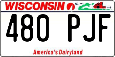 WI license plate 480PJF