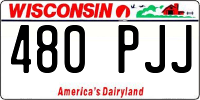 WI license plate 480PJJ