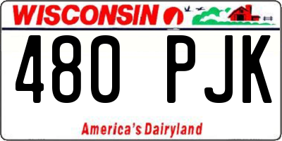 WI license plate 480PJK