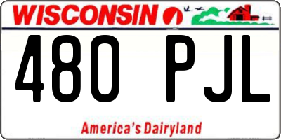 WI license plate 480PJL